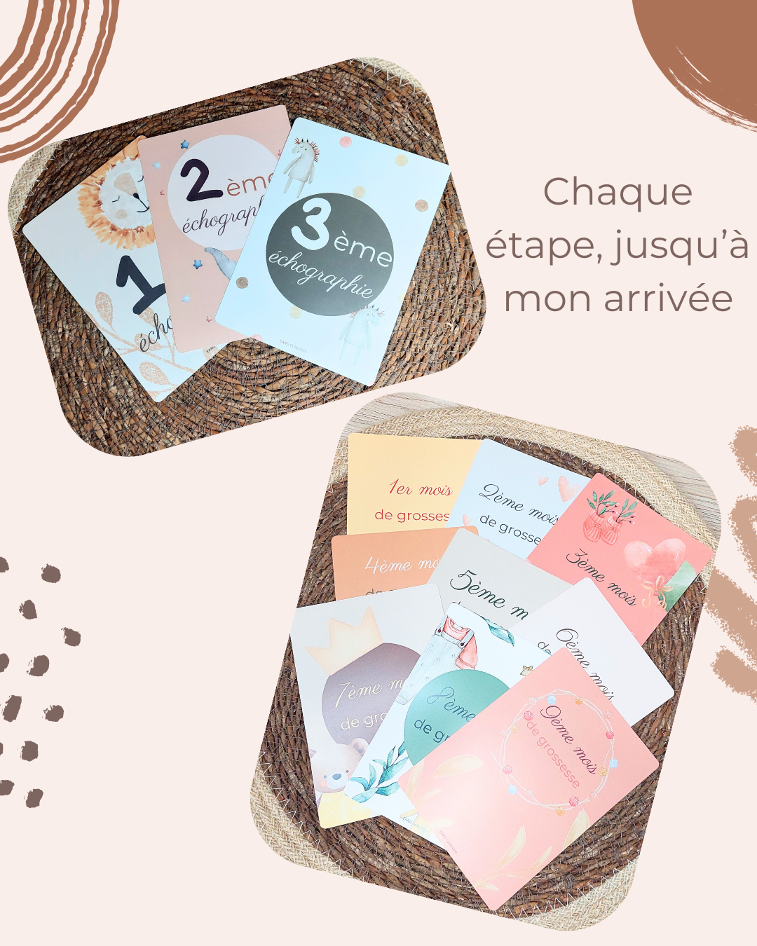 Cartes étapes grossesse 30 moments sur 15 cartes, Cadeau futurs parents/future maman/baby shower, photo souvenir de grossesse – Image 5