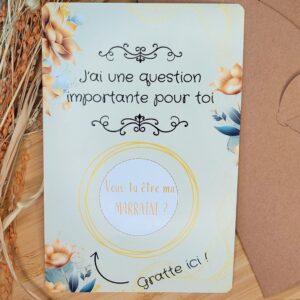 Carte à Gratter - Veux-tu être ma MARRAINE?