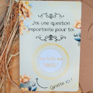 Carte à Gratter - Veux-tu être mon PARRAIN?
