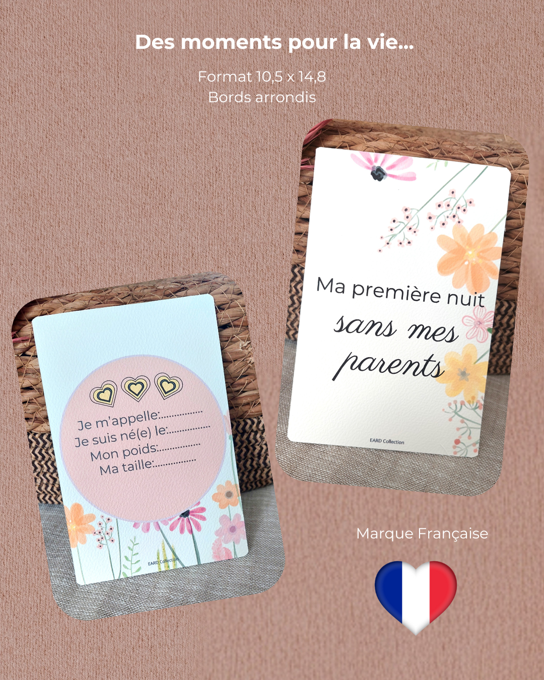 Carte étapes bébé fleures 30 cartes Cadeau futurs parents/future maman/baby shower, photo souvenir – Image 4