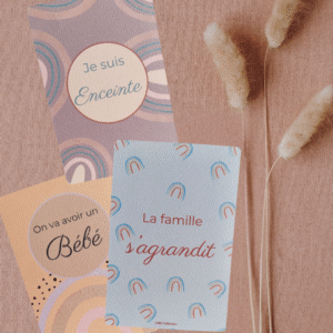 Cartes étapes grossesse 30 moments arc-en-ciel, Cadeau futurs parents/future maman/baby shower, photo souvenir de grossesse